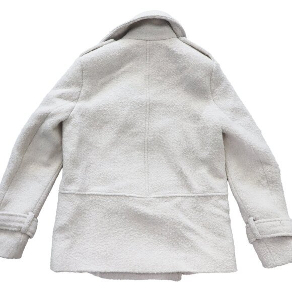 ZARA ZW COLLECTION Ivory Manteco Wool Blend Boucle Jacket Short Coat 9867/765 XS - Picture 10 of 12